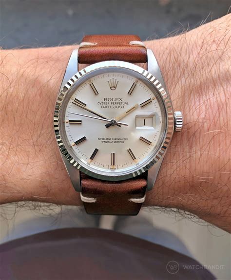 vintage rolex datejust leather strap